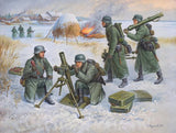 Zvezda Military 1/72 German 81mm Mortar w/4 Crew Winter Uniform 1941-45 Snap Kit