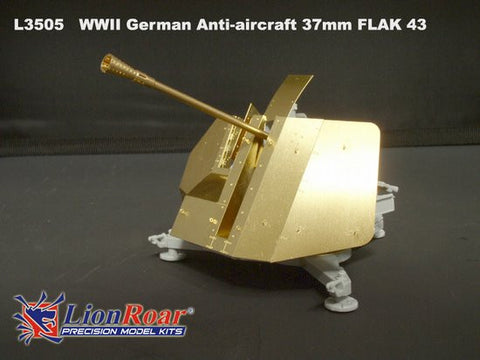 Lion Roar Military 1/35 WWII German 37mm Flak 43 Anti-Aircraft Gun Kit