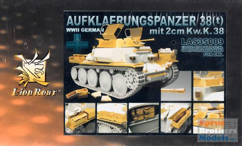 Lion Roar Details 1/35 WWII German Aufkaerungspanzer 38(t) w/2cm KwK 38 Gun Super Detail Update Conversion Set for DML