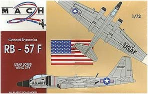 Mach-2 Aircraft 1/72 General Dynamics RB57F USAF Long Wing Spy Aircraf Kitt