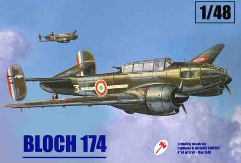 Mach-2 Aircraft 1/48 Bloch 174 French Recon Bomber 1940 Kit
