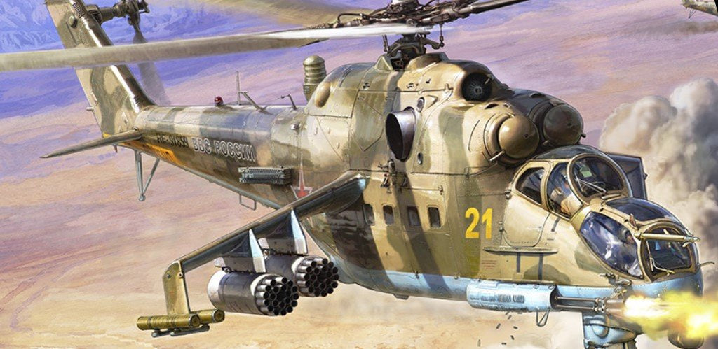 Zvezda Aircraft 1/48 Russian Mil Mi24P Attack Helicopter Kit