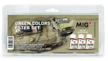 MIG Enamel Green Colors Filter Set