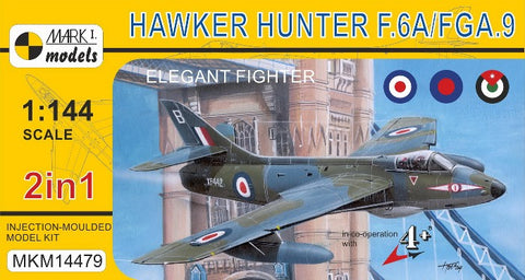 Mark I 1/144 Hawker Hunter F6A/FGA9 Elegant Fighter (2 in 1) Kit