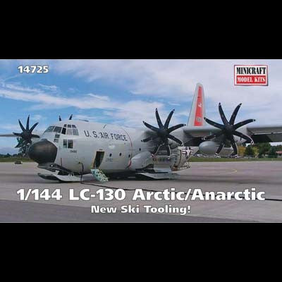 Minicraft Model Aircraft 1/144 LC130 Artic/Antarctic Aircraft (New Tooling for Skis) Kit