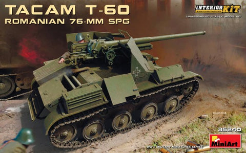 MiniArt Military 1/35 WWII Romanian Tacam T60 76mm SPG Tank w/Full Interior Kit