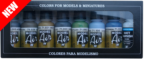 Vallejo Acrylic 17ml  Bottle WWII RAF Desert Model Air Paint Set (8 Colors)