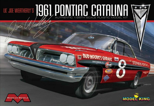 Moebius Model Cars 1/25 1961 Pontiac Catalina Joe Weatherly's Stock Race Car Ltd. Prod. Kit