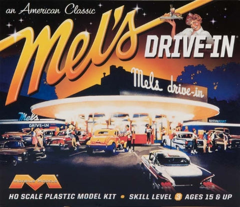 Moebius Models Sci-Fi 1/87 (HO) American Classic Mel's Drive-In (Assembled)