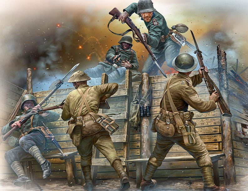 Master Box Ltd 1/35 WWI Hand-to-Hand Fight German & British Infantrymen (5) Kit