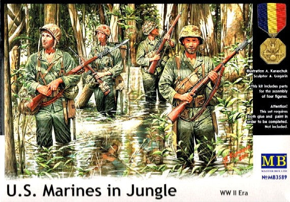 Master Box Ltd 1/35 WWII USMC in Jungle (4) Kit