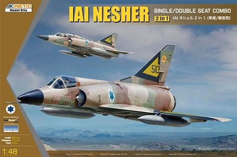 Kinetic Aircraft 1/48 IAI Nesher 2 in 1 Single or Double Seat Kit