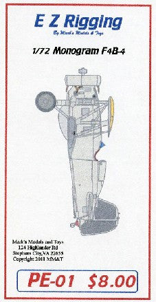 Starfighter Decals 1/72 E-Z Rigging: F4B4 BiPlane for RMX/ATE (Stainless Steel Photo-Etch)