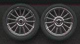 Pegasus Hobbies Cars 1/24-1/25 Spider Chrome Rims w/Tires (4)