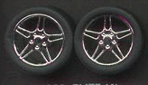 Pegasus Hobbies Cars 1/24-1/25 Elite Chrome Rims w/Tires (4)