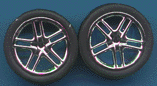 Pegasus Hobbies Cars 1/24-1/25 Allantes Chrome Rims w/Low Profile Tires (4)