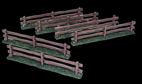 Pegasus Military Multi-Scale for 1/72-1/32 Wooden Fences (6) (Painted)