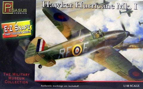 Pegasus Hobbies Aircraft 1/48 Hawker Hurricane Mk I RAF Fighter Snap Kit
