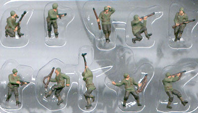 Pegasus Military 1/144 American Infantry WWII (10) (Painted)