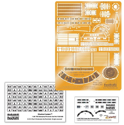 Paragraphix Details 1/350 Star Trek The Original Series: USS Enterprise Supplemental Photo-Etch & Decal Set for PLL