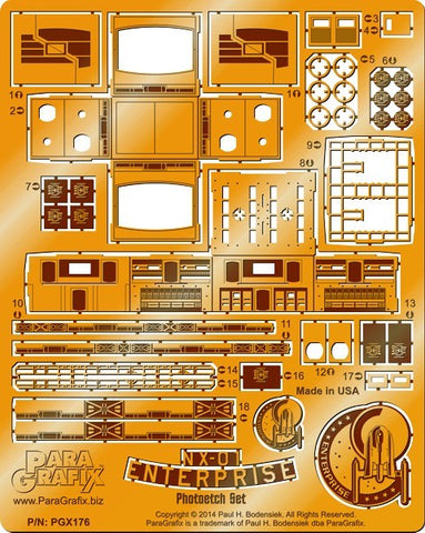 Paragraphix Details 1/350 Star Trek: USS Enterprise NX01 Photo-Etch Set for PLL