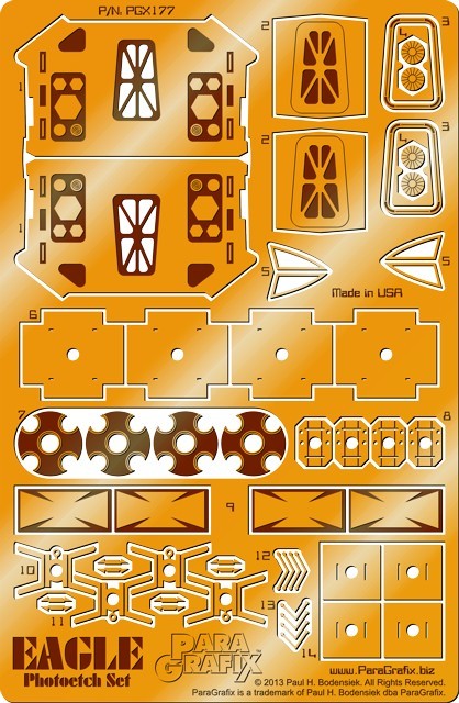 Paragraphix Details 1/72 Space 1999: Eagle 1 Transporter Photo-Etch Set for MPC