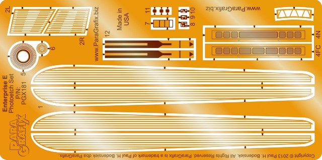 Paragraphix Details 1/1400 Star Trek: USS Enterprise NCC1701E Photo-Etch Set for AMT