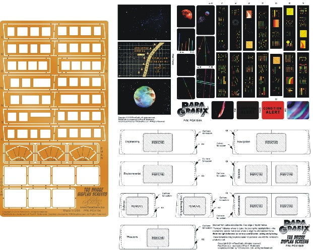 Paragraphix Details 1/32 Star Trek: USS Enterprise Bridge Photo-Etch & Backlight Film Display Screen Set for AMT