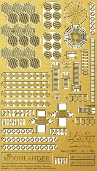 Paragraphix Details 1/350 The Moonlander Spacecraft Photo-Etch Set for PGH