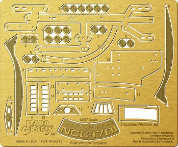 Paragraphix Details 1/537 Star Trek: USS Enterprise NCC1701 Refit Window Templates Photo-Etch Set for AMT