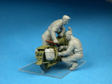 MiniArt Military 1/35 US Motorcycle Repair Crew (3) w/2 Motorcycles, Tools & Boxes Special Edition Kit
