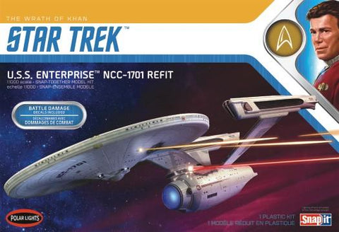 Polar Lights Sci-Fi 1/1000 Star Trek Wrath of Khan USS Enterprise NCC1701 Refit Kit