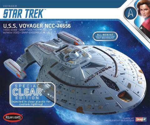Polar Lights 1/1000 Star Trek USS Voyager NCC74656 Clear Edition Kit