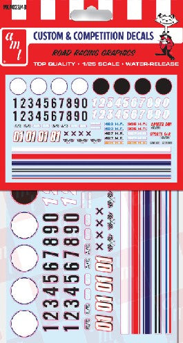 Polar Lights Model Cars 1/25 Road Racing Graphics Decal Set