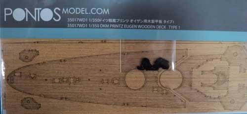 Pontos Model 1/350 German Prinz Eugen Type 1 Wood Deck for TSM