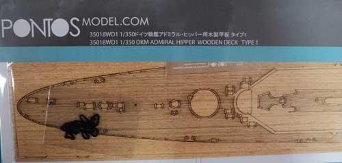 Pontos Model 1/350 German Admiral Hipper Type 1 Wood Deck for TSM