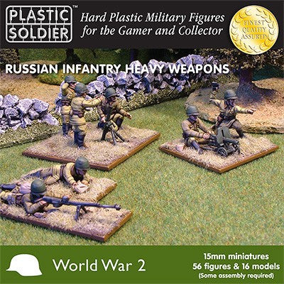 Plastic Soldier 15mm WWII Russian Infantry (56) w/Heavy Weapons Kit