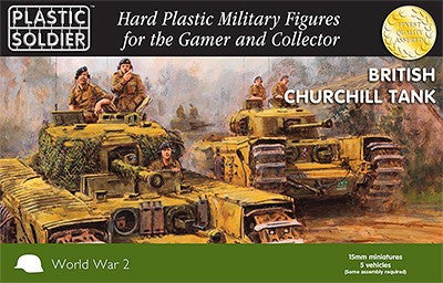 Plastic Soldier 15mm WWII British Churchill Tank (5) Kit