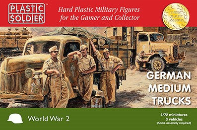 Plastic Soldier 1/72 WWII German Medium Trucks (3) Kit