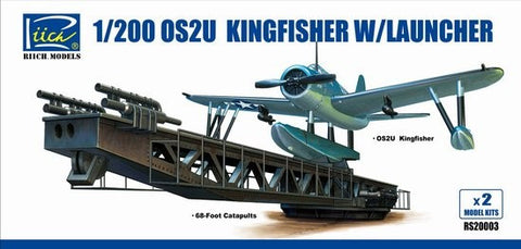 Riich Airplane 1/200 OS2U Kingfisher Aircraft w/Launcher (2 Kits)
