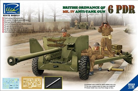 Riich Models Clearance Sale 1/35 Brit Ordnance QF 6 pdr Kit