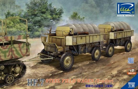 Riich Military 1/35 HF7 Steel Field Wagon Trailers (2) Kit