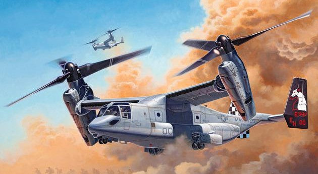 Revell Germany Aircraft 1/72 MV22 Osprey Tiltrotor Transport Helicopter Kit