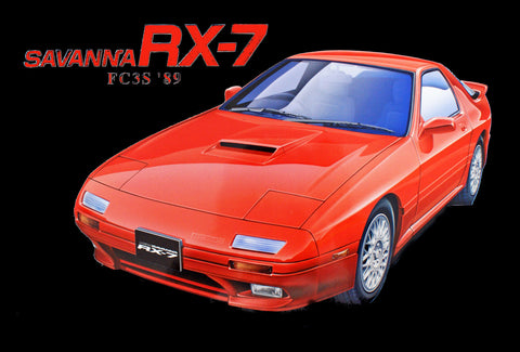Aoshima Car Models 1/24 1989 Mazda RX7 Savanna 2-Door Car Kit