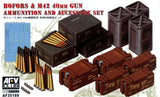 AFV Club Military 1/35 British Bofors & M42 40mm Gun Ammo & Accessory Set Kit