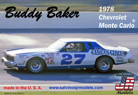 Salvinos Jr. 1/25 Buddy Baker 1978 Chevrolet Monte Carlo Race Car Kit