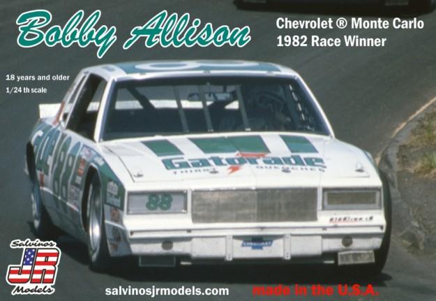 Salvinos Jr. 1/24 Bobby Allison #88 Chevrolet Monte Carlo 1982 Winner Race Car Kit