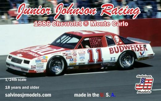 Salvinos Jr. 1/24 Junior Johnson Racing Darrell Waltrip #11 Chevrolet Monte Carlo 1986 Race Car Kit