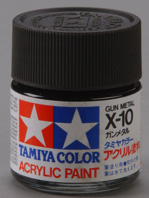 Tamiya Acrylic X10 Gloss Gunmetal 23 ml Bottle