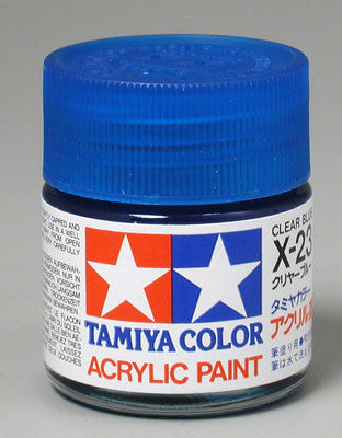 Tamiya Acrylic X23 Gloss Clear Blue 23 ml Bottle